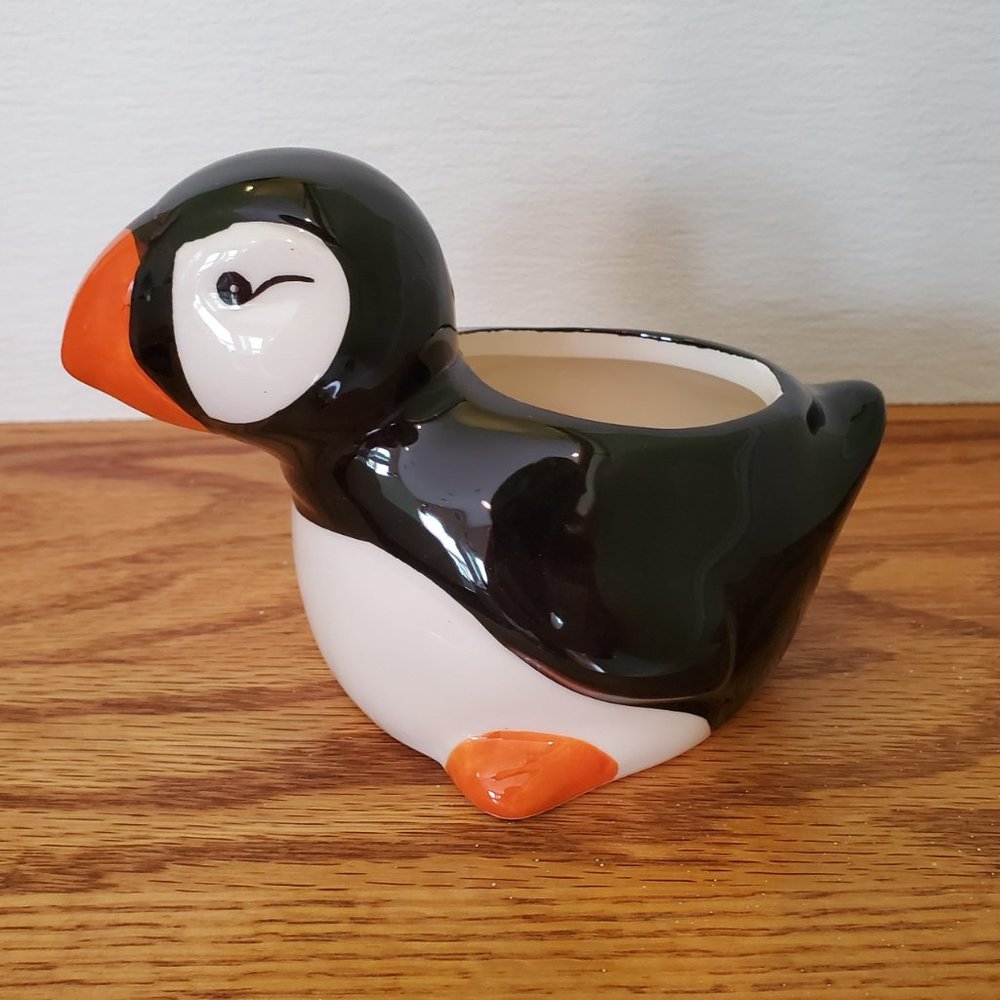 Animal Planters, New Winter 2021 4pc Set, Cardinal Polar Bear Puffin Seal - Picture 10 of 11